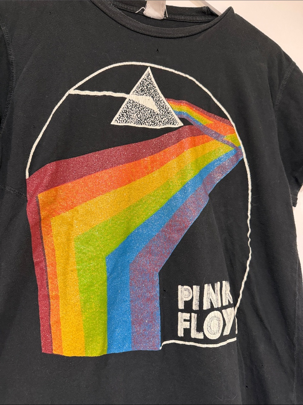 Pink Floyd Black Tee with Multicolor Prism Graphic - Picture 2 of 3